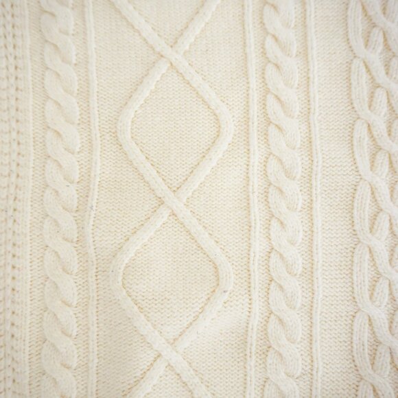 Vintage Claybrooke Cream Cable Knit Sweater Old Money Preppycore Winter XL - Picture 8 of 9